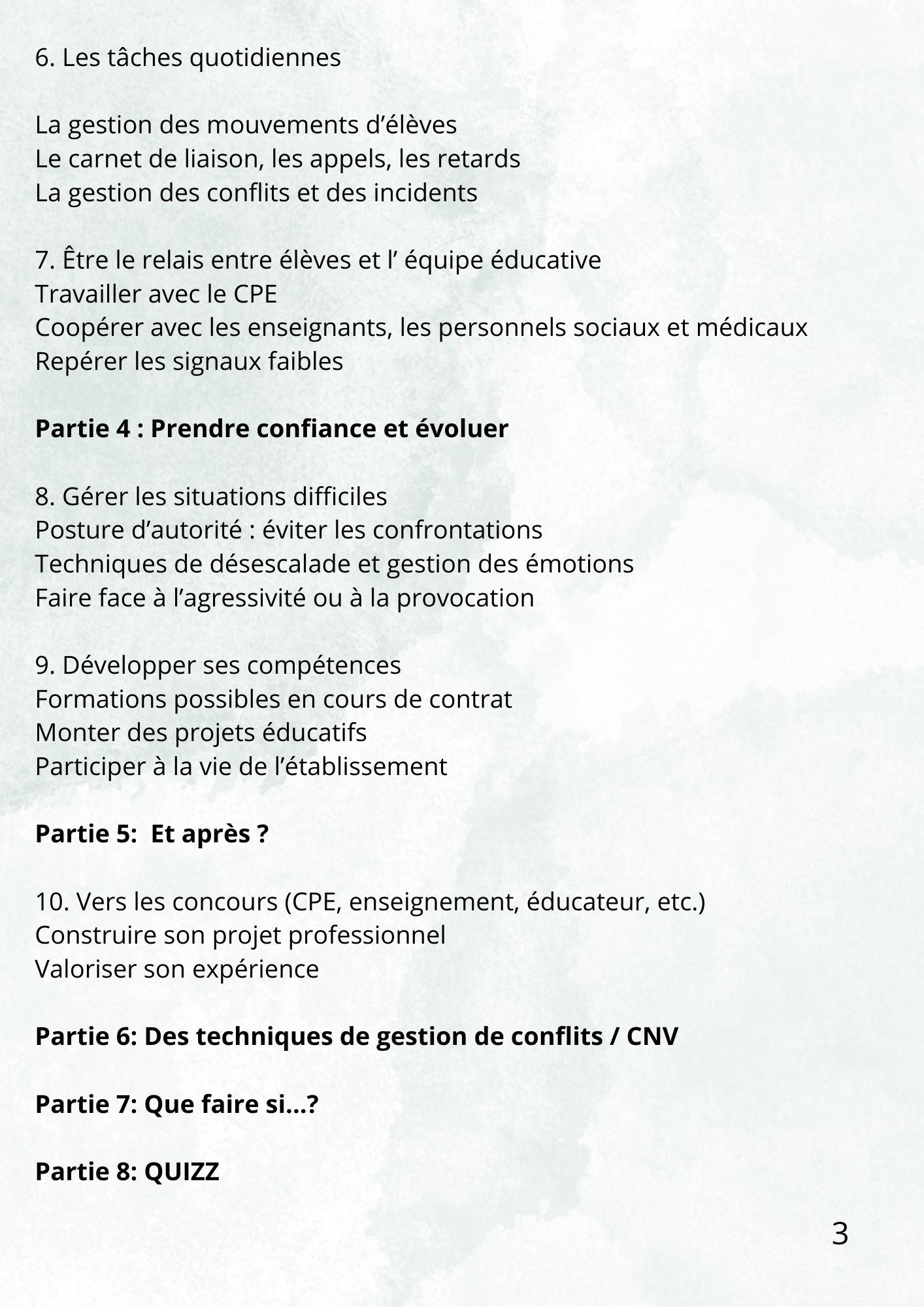 Le KIT de survie des AED